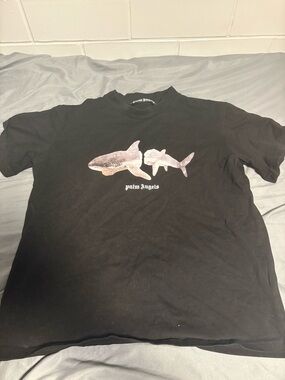 Palm Angels Black Shark Heavy Graphic Tee